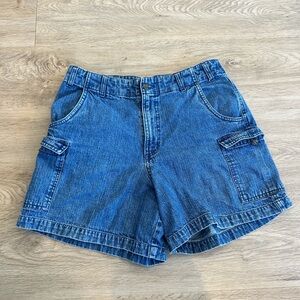 Denver Hayes Blue Cargo Women's Jean Shorts